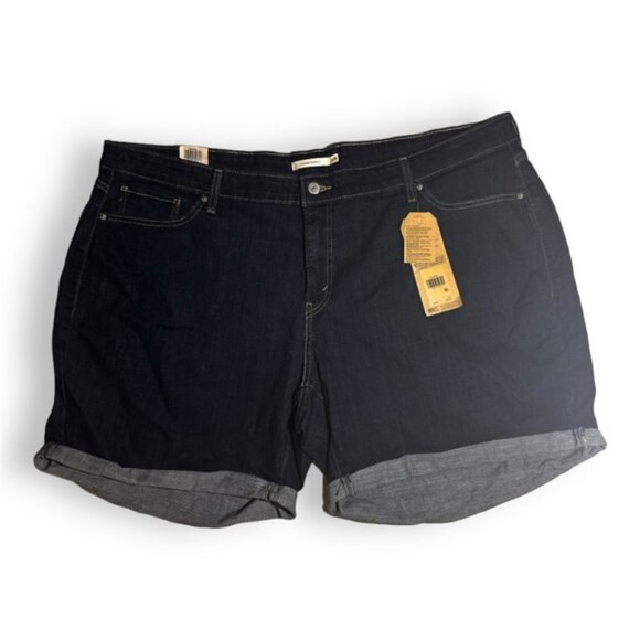 🆕 NWT Levi’s 24 24w Mid High Rise Straight Leg Mid Length Shorts Plus Size - Picture 9 of 14